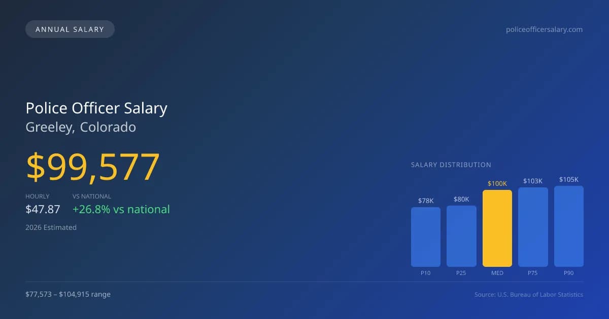 Police Officer Salary in Greeley, CO — 2026 est., based on 2025 BLS