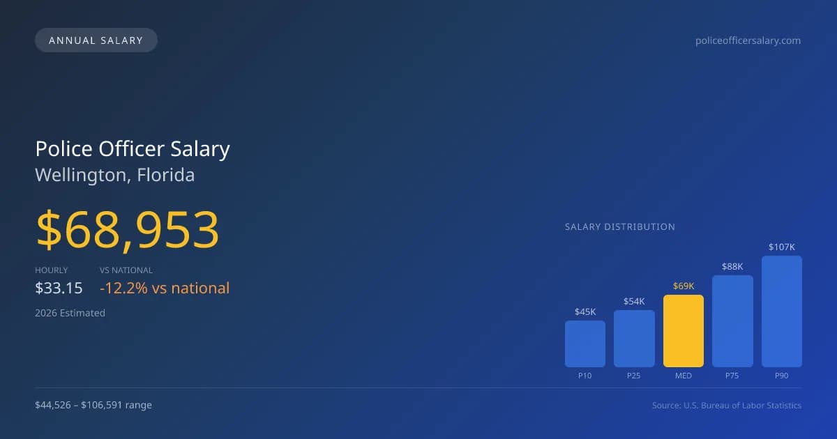 Police Officer Salary in Wellington, FL — 2026 est., based on 2025 BLS