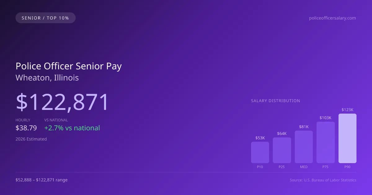 Police Officer Senior Salary in Wheaton, IL — 2026 est., based on 2025 BLS