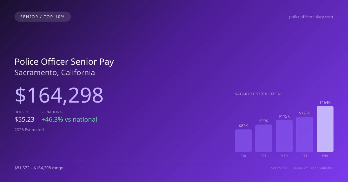 Police Officer Senior Salary in Sacramento, CA — 2026 est., based on 2025 BLS