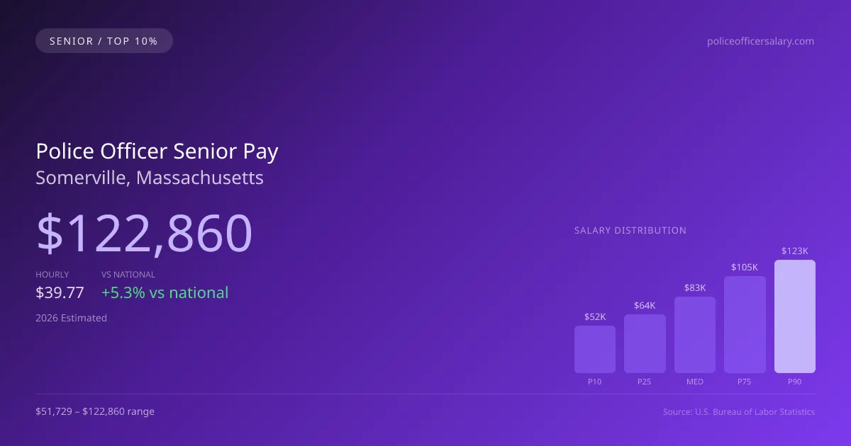 Police Officer Senior Salary in Somerville, MA — 2026 est., based on 2025 BLS