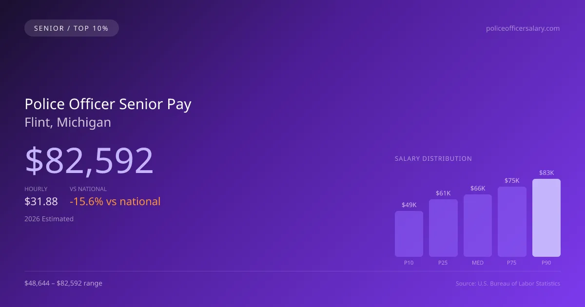Police Officer Senior Salary in Flint, MI — 2026 est., based on 2025 BLS