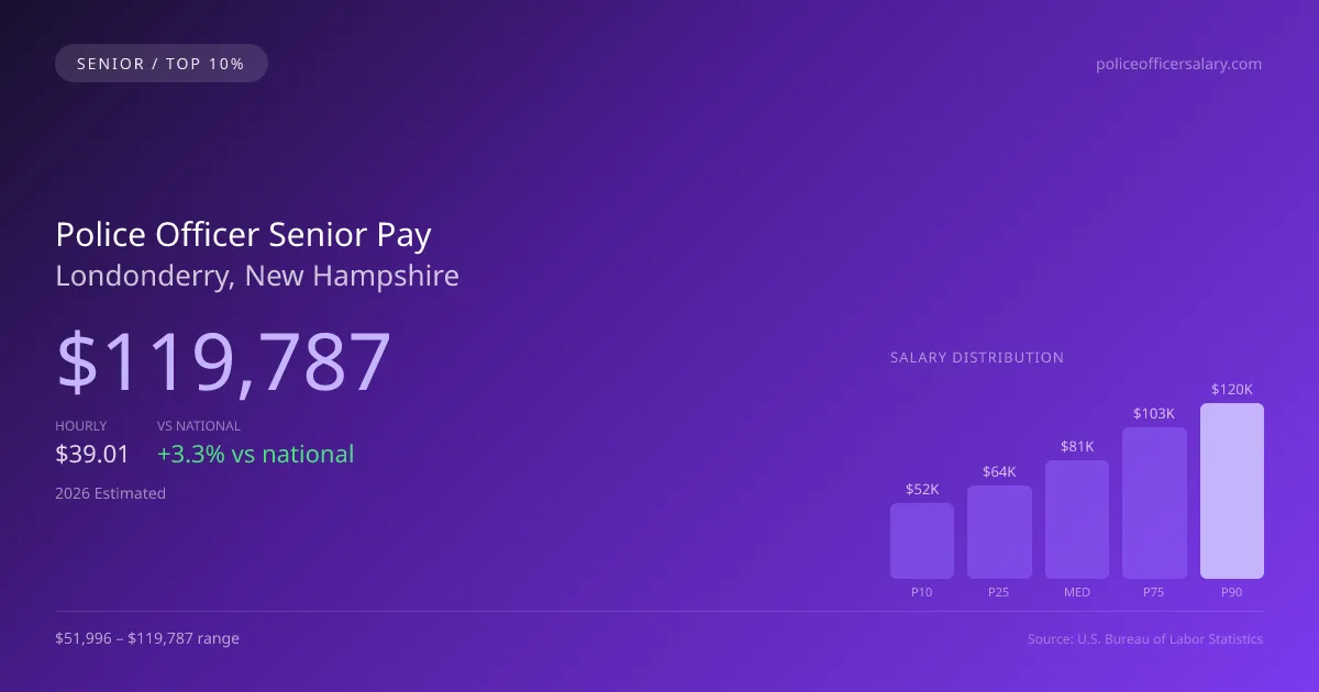 Police Officer Senior Salary in Londonderry, NH — 2026 est., based on 2025 BLS